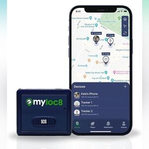 GPS Tracker by Myloc8 – Universal GPS Tracker for Vehicles, Kids, and Luggage